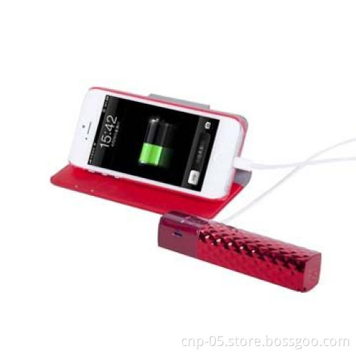Lipstick Designed Power Bank, Backup Power for Cellphones, Camera and Bluetooth Devices